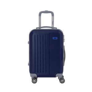 Tmavě modrý cestovní kufr na kolečkách s kódovým zámkem SINEQUANONE Iskra, 44 l