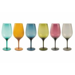 Sada 6 barevných sklenic Villa d'Este Happy Hour, 420 ml