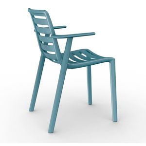 Sada 2 modrých zahradních židlí s područkami Resol Slatkat