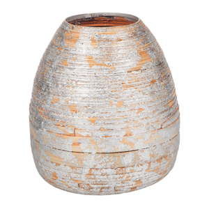 Bambusová váza ve stříbrné barvě Simone, ø 26 cm