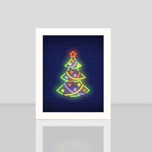 Obraz v bílém rámu Christmas Tree, 23,5 x 28,5 cm