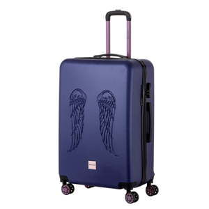 Modrý cestovní kufr Berenice Wingy, 107 l