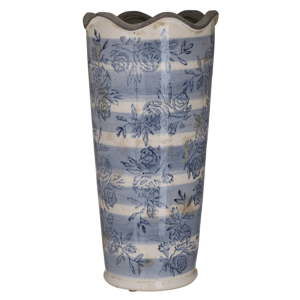 Modro-bílá keramická váza InArt Antigue, ⌀ 15 cm