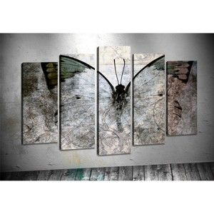 Sada 5 obrazů Tablo Center Butterfly Wings