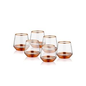 Sada 6 sklenic na whiskey v měděném dekoru The Mia Glam