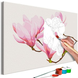 DIY set na tvorbu vlastního obrazu na plátně Artgeist Floral Twig, 60 x 40 cm