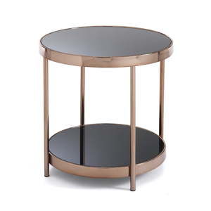 Odkládací stolek v barvě růžového zlata Tomasucci Rings, ø 45 cm