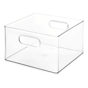 Transparentní úložný box iDesign The Home Edit, 25,4 x 25,3 cm