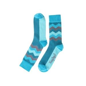 Modré ponožky Funky Steps Wave, velikost 39 – 45