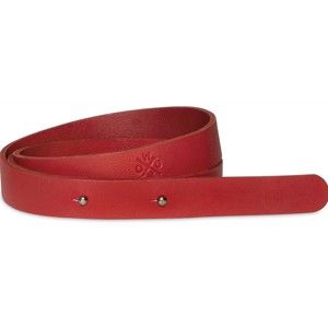 Červený dámský kožený pásek Woox Bini Purpurea, délka 92 cm