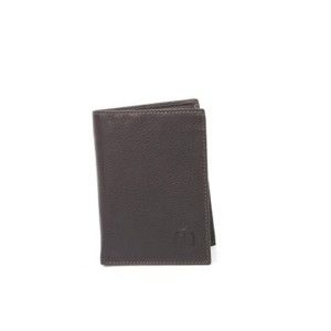 Hnědá kožená peněženka Trussardi Native, 12,5 x 9,5 cm