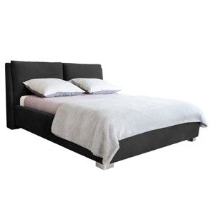 Černá dvoulůžková postel Mazzini Beds Vicky, 140 x 200 cm
