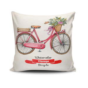 Povlak na polštář s příměsí bavlny Cushion Love Bycicle, 45 x 45 cm