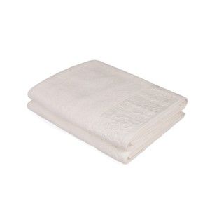 Sada 2 béžových ručníků z čisté bavlny Simple, 90 x 150 cm