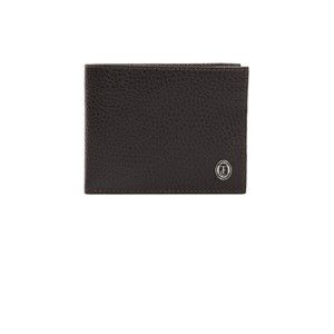 Hnědá pánská kožená peněženka Trussardi Pickpocket, 12,5 x 9,5 cm