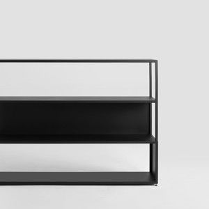 Černá kovová knihovna 150x110 cm Hyller - CustomForm