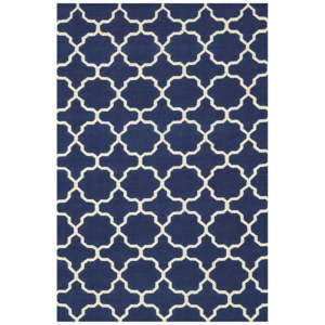 Ručně tkaný koberec Bakero Maria Blue/White, 140 x 200 cm