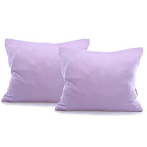 Sada 2 fialových bavlněných povlaků na polštáře DecoKing Amber Violet, 50 x 60 cm