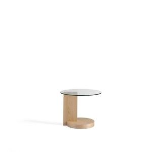Odkládací stolek z dubového dřeva a skla Ángel Cerdá