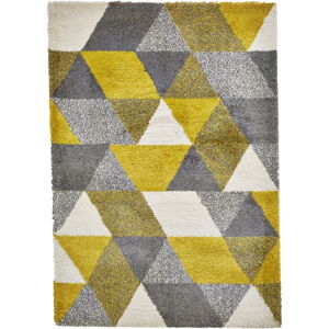 Šedožlutý koberec Think Rugs Royal Nomadic Angles, 120 x 170 cm