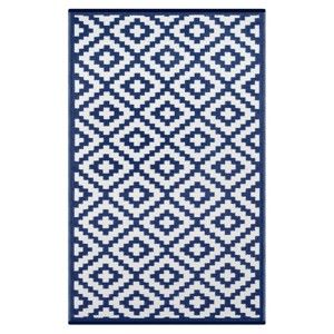 Modro-bílý oboustranný koberec vhodný i do exteriéru Green Decore Parucha, 150 x 240 cm