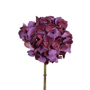 Fialová umělá květina Hortenzie