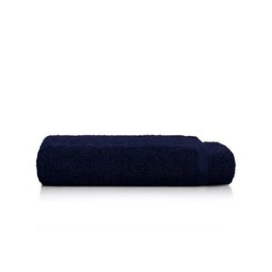 Tmavě modrý bavlněný ručník Maison Carezza Marshan, 50 x 100 cm
