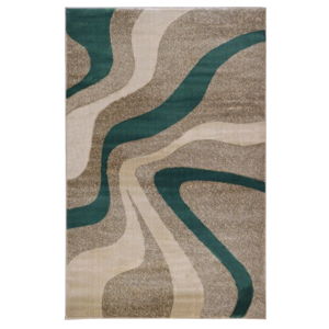 Šedý koberec Webtappeti Swirl Aqua, 80 x 150 cm