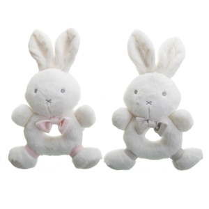 Sada 2 dětských bílých kousátek Unimasa Rabbits