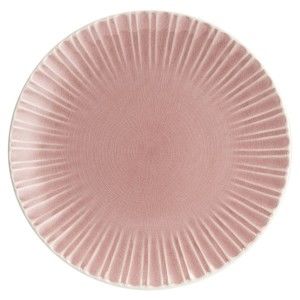 Růžový kameninový talíř Ladelle Mia, ⌀ 21,5 cm