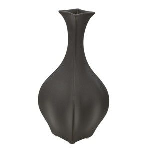 Černá porcelánová váza Mauro Ferretti Fat, výška 23,5 cm