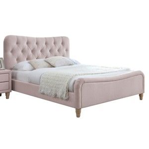 Růžová dvoulůžková postel VIDA Living Perry, 2,28 x 1,59 m