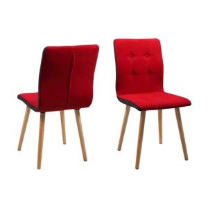 Sada 2 červených jídelních židlí Actona Frida