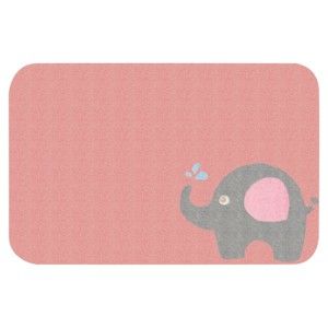 Dětský růžový koberec Zala Living Elephant, 67 x 120 cm