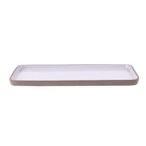 Světle růžový ručně vyrobený terakotový servírovací talíř PT LIVING Brisk, 36 x 16 cm