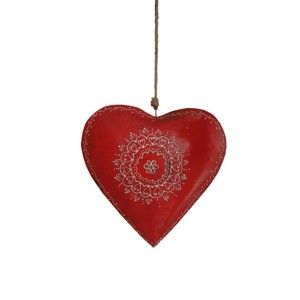 Závěsná dřevěná dekorace ve tvaru srdce Antic Line Passion