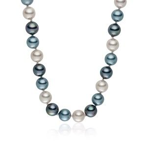 Perlový náhrdelník Pearls Of London Mystic Silver Grey, 50 cm
