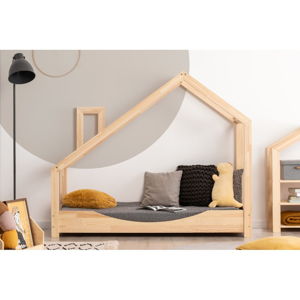 Domečková postel z borovicového dřeva Adeko Luna Elma, 80 x 190 cm