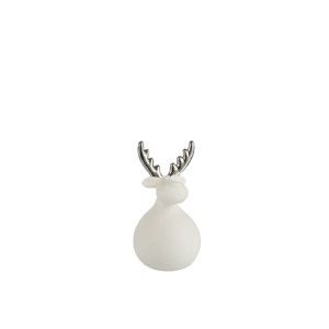 Dekorativní porcelánová soška J-Line Reindeer Xmas