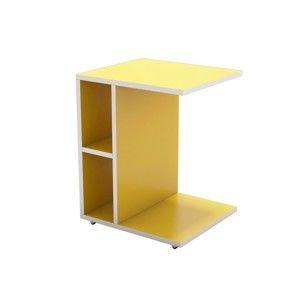 Žlutý příruční stolek Ceylin, 45 x 35 cm