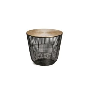 Příruční stolek v černé barvě Simla Circlem, ⌀ 38 cm