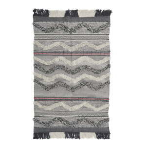 Bavlněný šedý koberec InArt Tribal, 120 x 180 cm