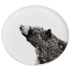 Dezertní talířek z kostního porcelánu Maxwell & Williams Marini Ferlazzo Black Bear, ⌀ 20 cm