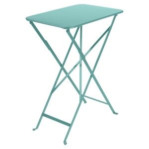 Modrý zahradní skládací stolek Fermob Bistro, 37 x 57 cm