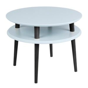 Světle šedý konferenční stolek s černými nohami Ragaba UFO, Ø 57 cm
