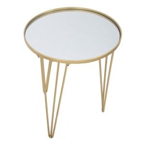 Kulatý konferenční stolek ve zlaté barvě ø 40 cm Glam – Mauro Ferretti