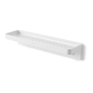 Bílá samodržící koupelnová polička z recyklovaného plastu Flex Sure-lock – Umbra
