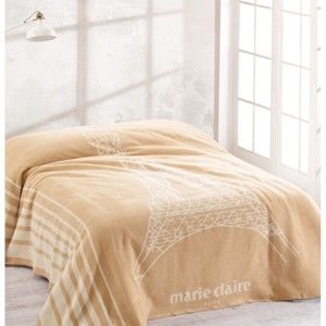 Lehká béžová deka Marie Claire, 150 x 200 cm