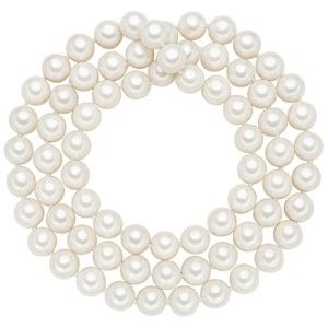 Náhrdelník s bílými perlami Pearldesse, délka 90 cm