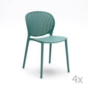 Sada 4 světle modrých židlí Design Twist Gavle